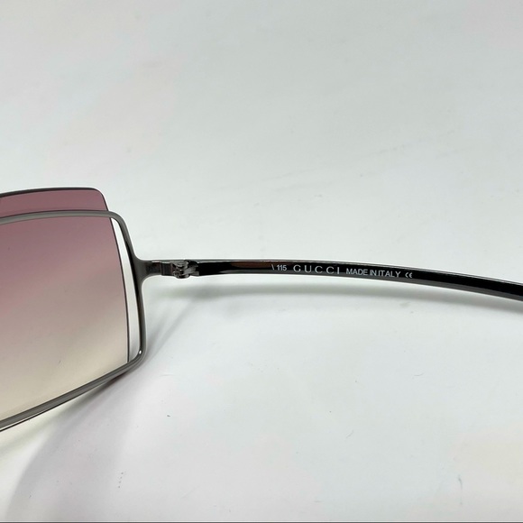 Gucci Sunglasses shield lens GG1711 6LBBI Rose gradient lens silver frame - Picture 5 of 11